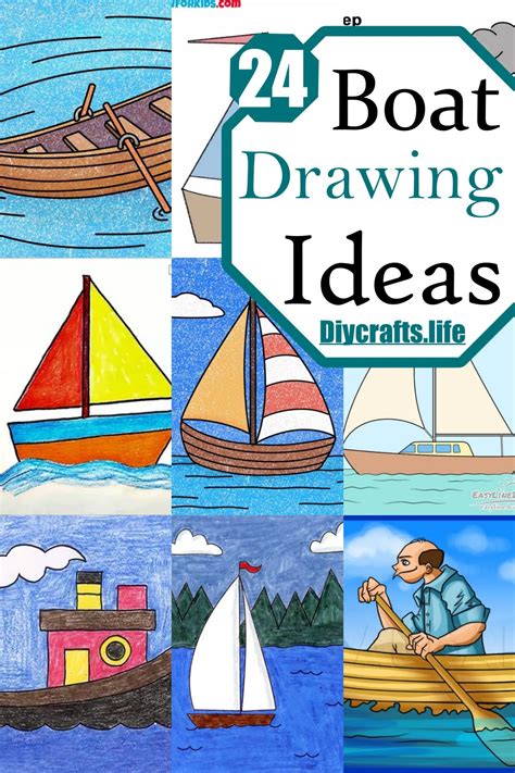 24 Boat Drawing Ideas - How To Draw Boat - DIY Crafts