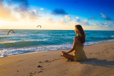 Morning Meditation stock photo. Image of breeze, ocean - 28835030