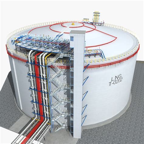 Lng storage tank 3D model - TurboSquid 1431093