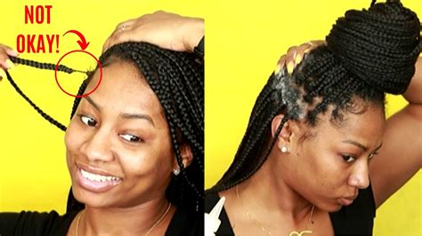 1-Month Box Braid Maintenance | How To Wash Box Braids | Edge Redo/Touch-Up | Ro Edition - YouTube