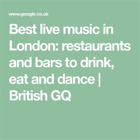 The 9 best restaurants and bars to watch live music in London | Live ...