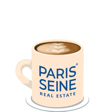 coffee time Sticker by Paris Seine Immobilier