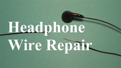 How to Repair Headphone Wires - YouTube