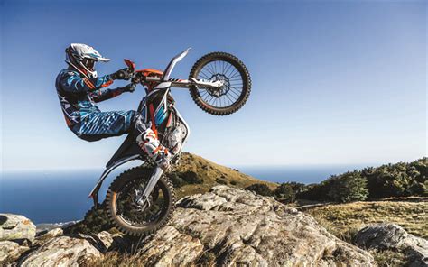 Download wallpapers KTM Freeride E-XC Enduro, offroad, 4k, jump, 2018 bikes, crossbikes ...