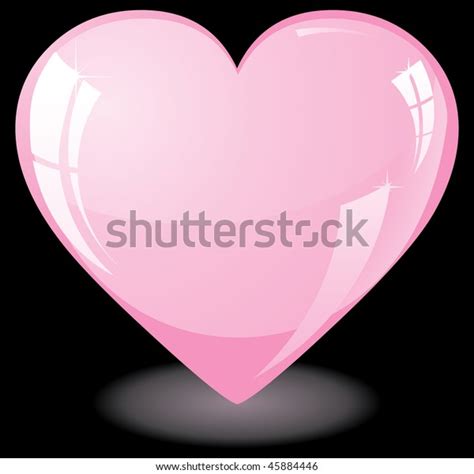 Glitter Pink Heart On Black Background Stock Vector (Royalty Free) 45884446 | Shutterstock