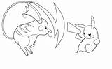 Raichu Coloring Printable Via Worksheets Sketch Page sketch template