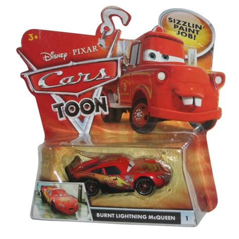 Disney Pixar Cars Toon Burnt Lightning McQueen Die Cast Toy Car - Walmart.com - Walmart.com