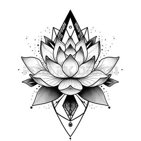 Lotus Flower Tattoo Design Download High Resolution Digital Art PNG ...