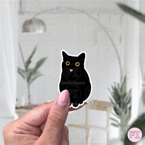 Black Cat Meme Sticker Cat Blep Tongue Sticker Blep Cat - Etsy Canada