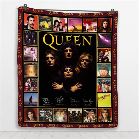 Queen Rock Band Album Covers Fleece Blanket, Queen Quilt sold by Tring ...