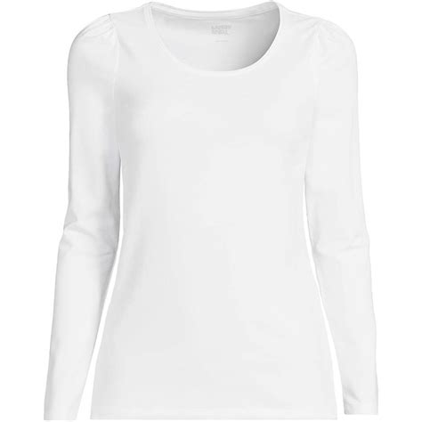 Women's Lightweight Petite Cotton Modal Scoop Neck Top | Lands' End