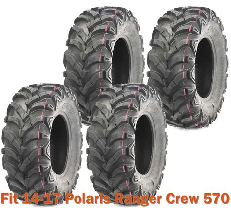 14-17 Polaris Ranger Crew 570 Full Set 4 ATV tires 25x10-12 P341 Deep Tread Mud - Walmart.com ...