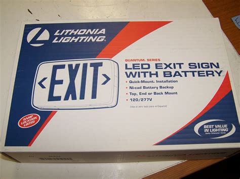 Lithonia Emergency Exit Sign Lights With Battery Backup | Shelly Lighting