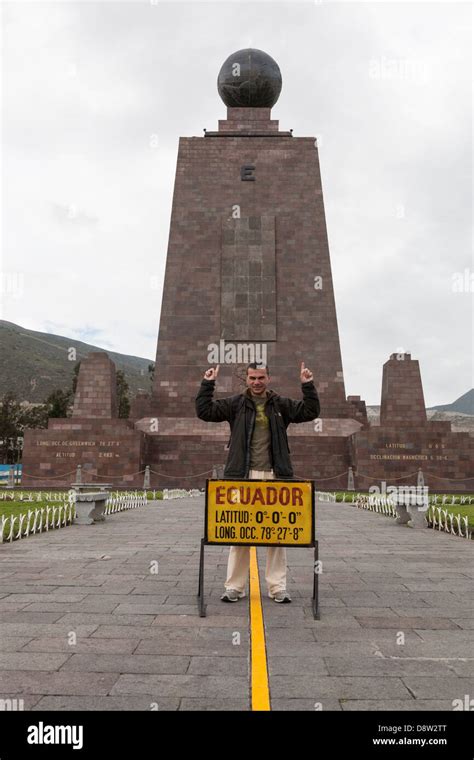 Mitad del Mundo, Monument, Marking the Equatorial Line, Near Quito ...