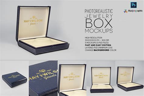 Logo on Jewelry Box Mockups v.1 ~ Product Mockups on Creative Market