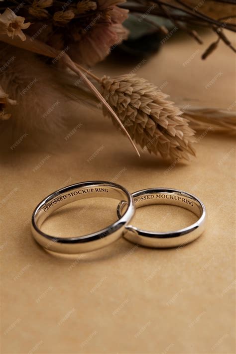 Premium PSD | Close up on wedding ring mockup