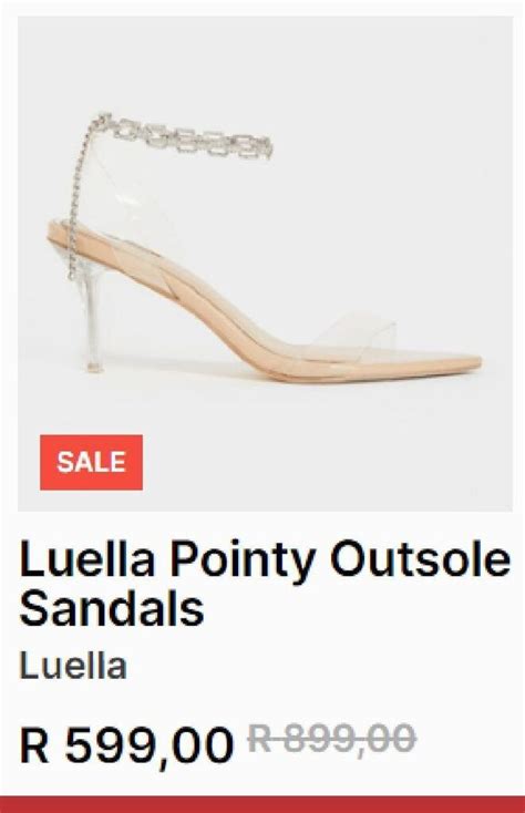 Luella pointy outsole sandals offer at Foschini