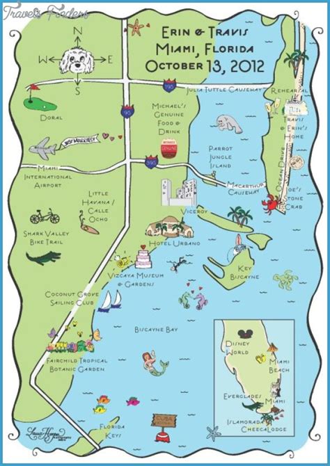 Miami Map Tourist Attractions - TravelsFinders.Com