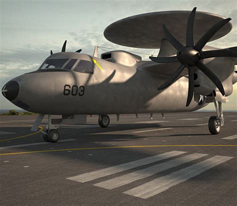 Northrop Grumman E-2 Hawkeye 3D model - Aircraft on Hum3D