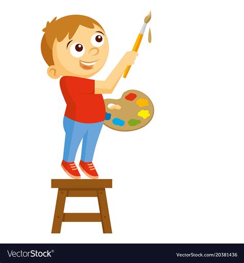 Artist boy Royalty Free Vector Image - VectorStock