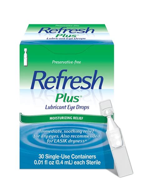 Buy Refresh Plus Lubricant Eye Drops, Preservative-Free, 0.01 Fl Oz Single-Use Containers, 30 ...