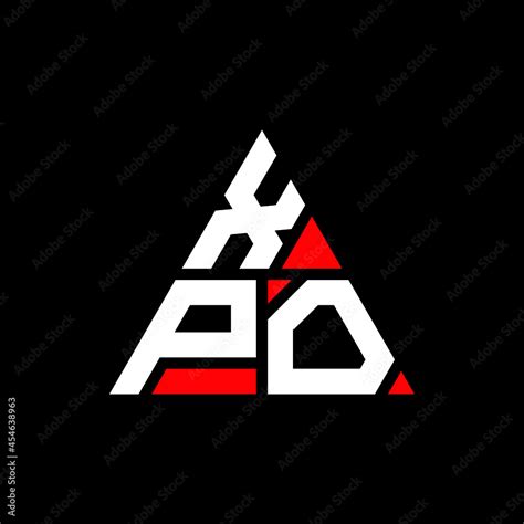 XPO triangle letter logo design with triangle shape. XPO triangle logo ...