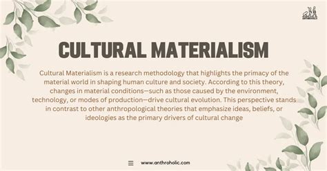 Cultural Materialism in Anthropology | Anthroholic