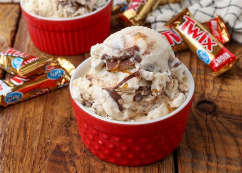 Twix Ice Cream - Barefeet in the Kitchen