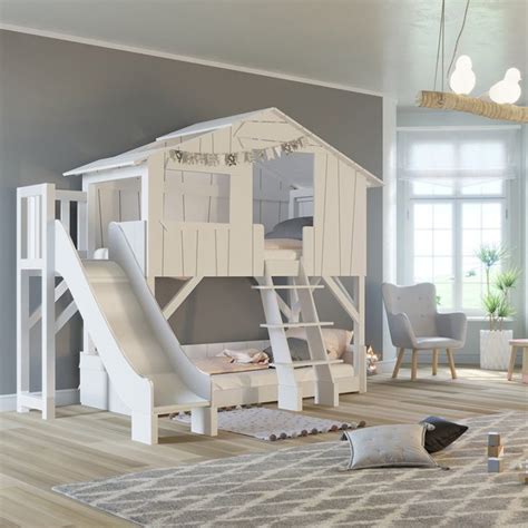 Treehouse Bunk Bed with Slide » Petagadget