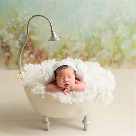 Newborn Photography Props for Girl New Iron Bathtub Photo Studio Creative Newborn Photo Props ...