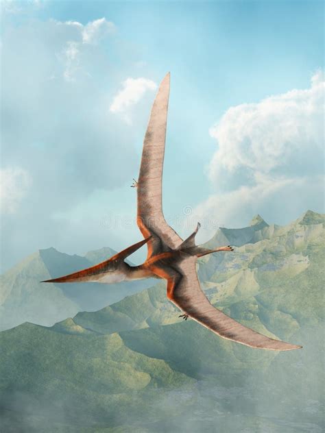 Pteranodon Flying Dinosaur 3D Illustration Stock Illustration - Illustration of cretaceous, beak ...