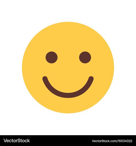 Yellow smiling cartoon face emoji people emotion Vector Image