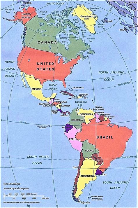 ⊛ Mapa de América 🥇 MAPAS DEL CONTINENTE AMERICANO