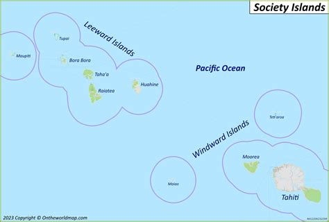 Society Islands Map | French Polynesia | Detailed Maps of Society Islands