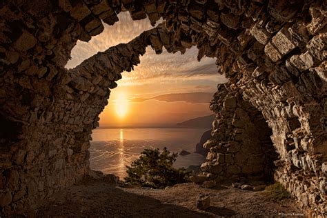 Sunset from the Castle of Monolithos | Sunset, Breathtaking views, Photo