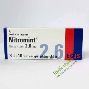 Nitromint 2.6mg - Dự Phòng Cơn đau Thắt Ngực.