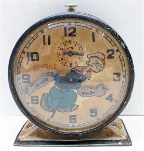 RARE 1930'S POPEYE ALARM CLOCK KING FEATURES NEW HAVEN Co LITHO METAL CASE VTG $399.99 - PicClick