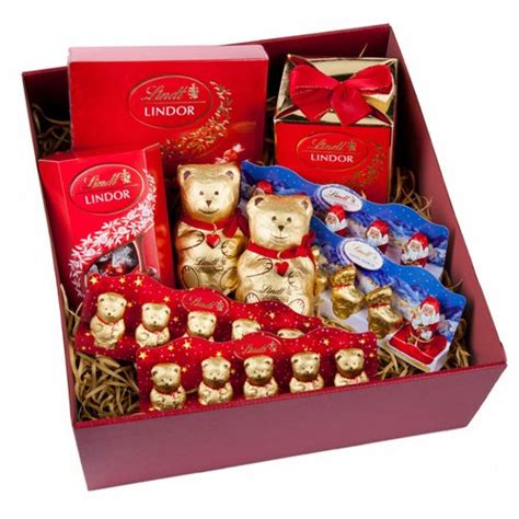 Send Christmas Chocolate Hamper an assortment of Lindt chocolates in a ...