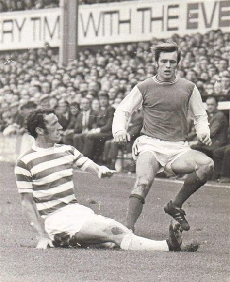 Hibernian - Celtic 2-0 at Easter Road 1970 Danny McGrain (Celtic) tackles Eric Schaedler ( Hibs ...