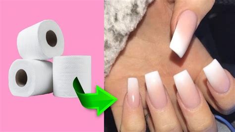 HOW TO MAKE FAKE NAILS OF TOILET PAPER / AMAZING in 2024 | Fake acrylic nails, Diy nails with ...