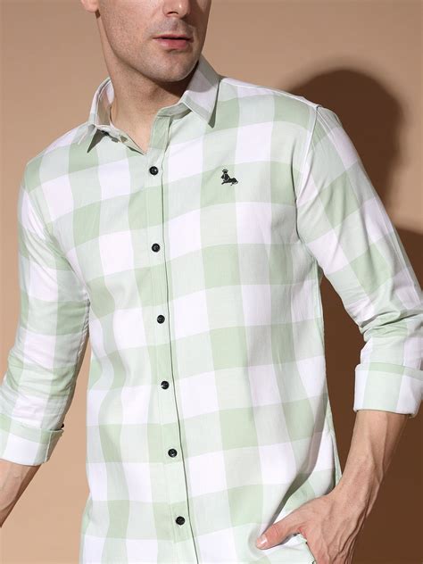 Fresh Green Plaid Shirt