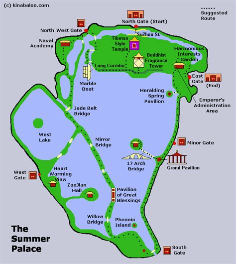 Summer Palace Map, Beijing, China