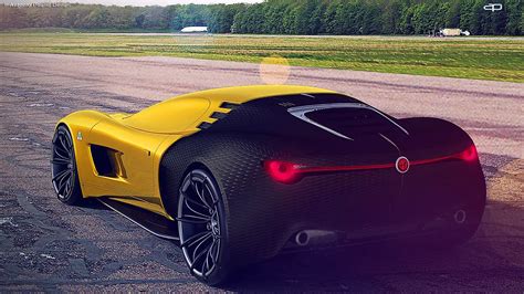 Futuristic Alfa Romeo C18 Concept Car by Antonio Paglia - Tuvie