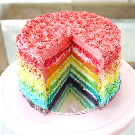 Rainbow Cake | Crustabakes