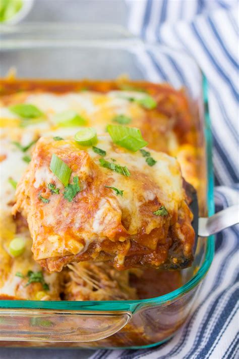 Layered Chicken Enchilada Casserole : Layered Chicken Enchilada ...