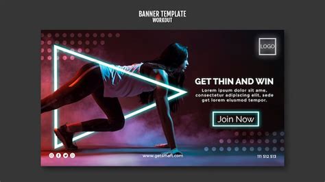 Free PSD | Workout concept banner template design