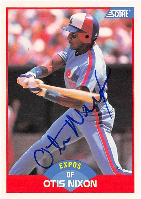 Otis Nixon autographed Baseball Card (Montreal Expos) 1989 Score #451