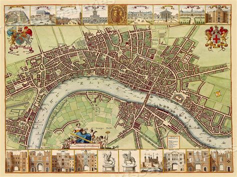 Vintage London map - Map of vintage London (England)