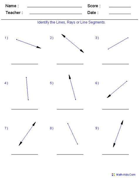 Identify Lines, Rays and Line Segments | Places to Visit | Pinterest