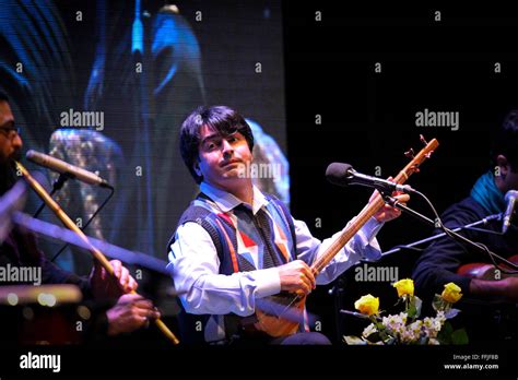 Tehran, Iran. 14th Feb, 2016. Members of an Iranian traditional music ...